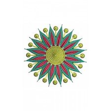 Rosemaling Circle Embroidery Design 21575