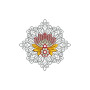 Curly Flower Embroidery Design 21580