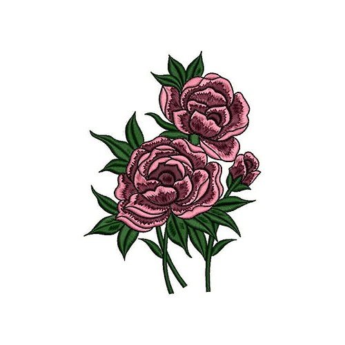Simple Rose Embroidery Design