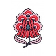 Indian Lovely Lotus Applique Embroidery Design 21625