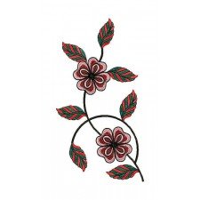 fancy Colorful Flower Patch Embroidery Design 21628