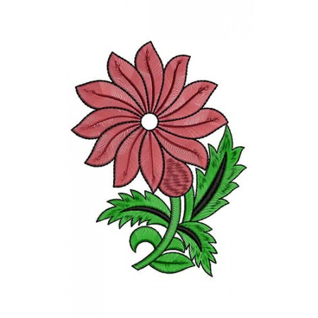 Iron Flower Patch Embroidery Design 21647