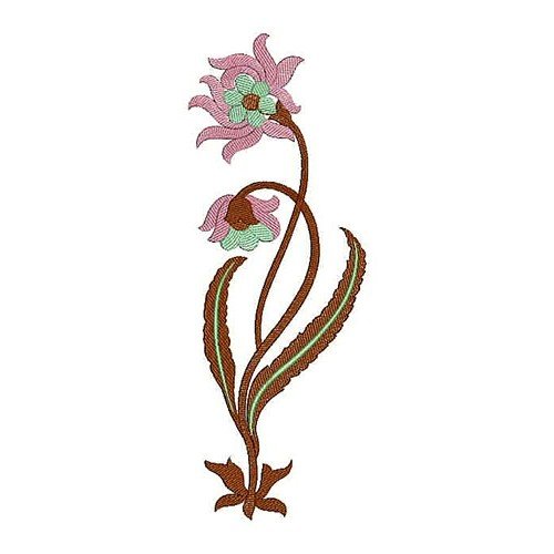Fancy Lotus Flower Plant Patch Embroidery Design 21662