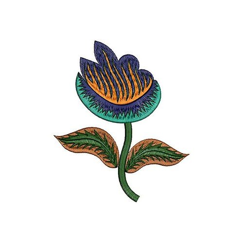 Fancy Dress Flower Patch Embroidery Design 21663