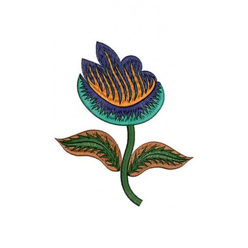 Fancy Dress Flower Patch Embroidery Design 21663