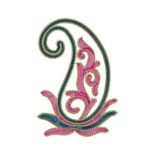 Traditional Style Paisley Embroidery Design 21664