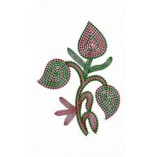 Diaphanous Autumn Birch Leaves Applique Embroidery Design 21665