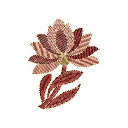 Boutique Luxury Single Lotus Embroidery Design 21683