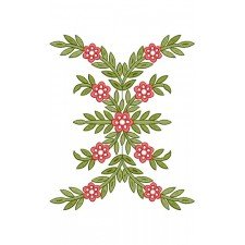 Vintage Floral Patch Embroidery Design 21687