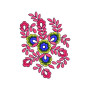 Iconic Tropical Flowers Embroidery Design 21688