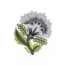 Most Beautiful Aster Flowers Embroidery Design 21730
