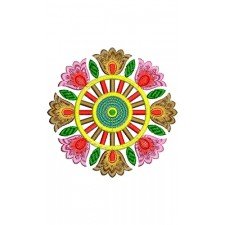 Colorful Flower Embroidery Design 21732