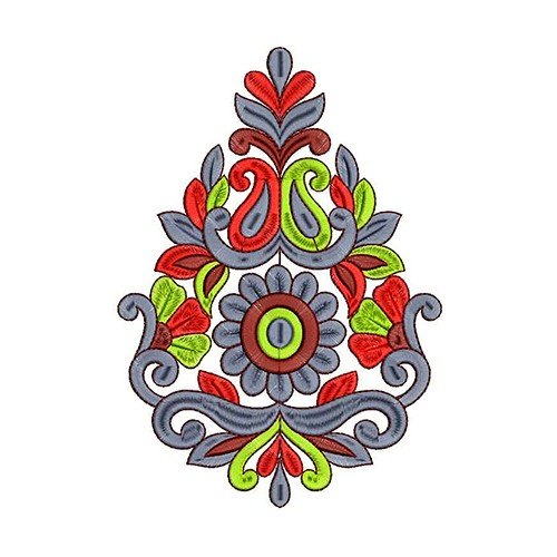 Flower Paisley Tree Embroidery Design 21733