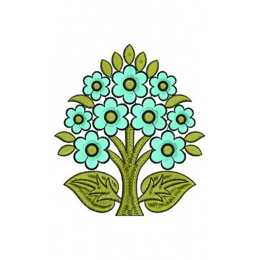 Iconic Tropical Flowers Embroidery Design 21741