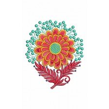 Mexican Flowers Embroidery Design 21838
