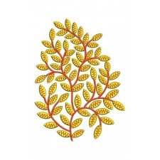 Big Tree with Leaf Embroidery 21949