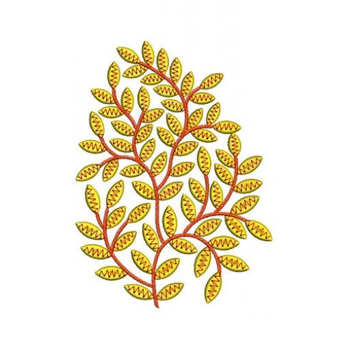 Big Tree with Leaf Embroidery 21949