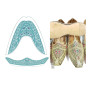 Trio Colours Embroidery Mojari Pattern