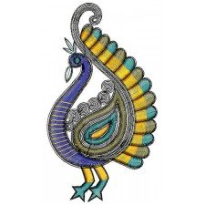 Royal Peacock Machine Embroidery 22010