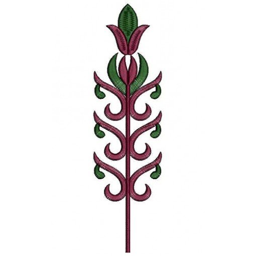 Strait Tree Embroidery Design 22028