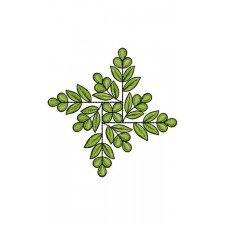 Leaf Church Cross Embroidery Design 22029