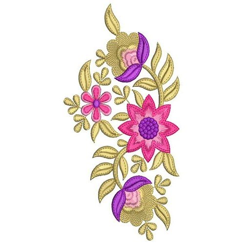 Beautiful Flower Embroidery Design 22040