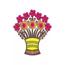 Terracotta Round Patch Flower Pot 22058