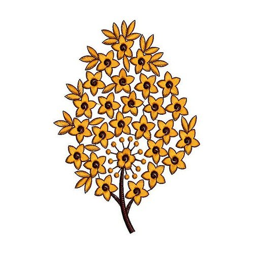 Beautiful Flower Tree Embroidery Design 22059