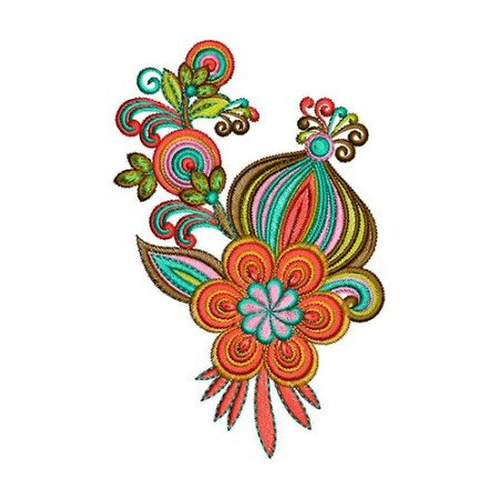 Flower Applique Embroidery Design 22071