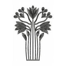 Monogram Tree Machine Embroidery Design 22122