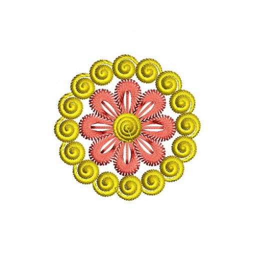 Circle Flower Embroidery Design 22123