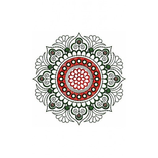 Circle Applique Embroidery Design 22198