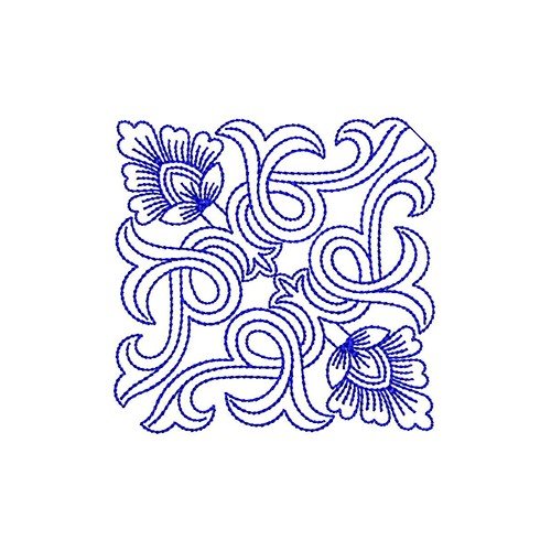 Square Applique Embroidery Design 22201