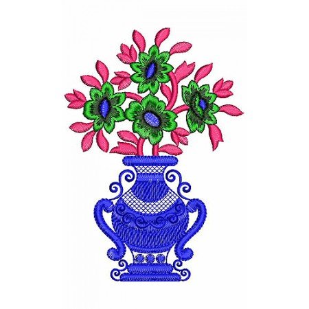 Flower In Vase  Embroidery Design 22207