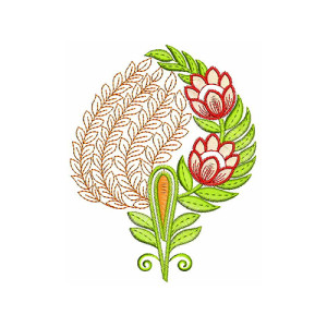 Bodhi Leaf Embroidery Design 22270
