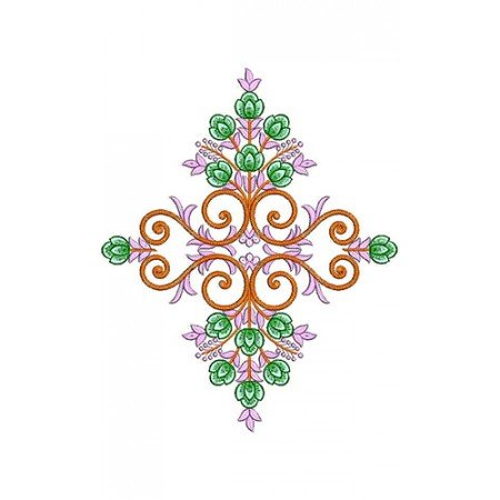 Floral Applique Embroidery Design 22298