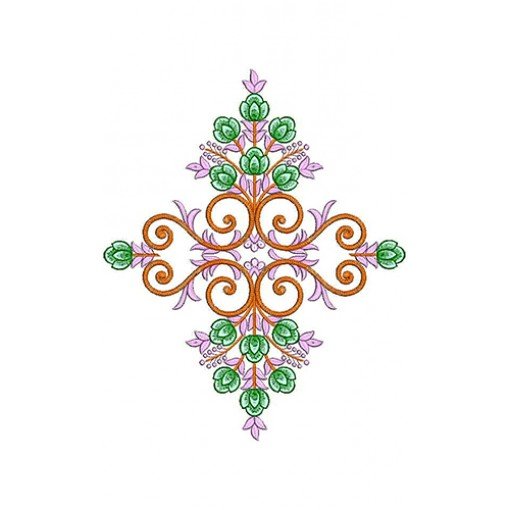 Floral Applique Embroidery Design 22298