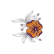 Hibiscus Flower Embroidery Design 22301
