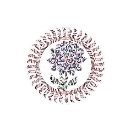 Sun Rose Embroidery Design 22303