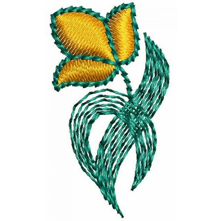 Retro Flower Embroidery Design 22457