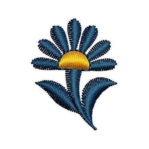 Whimsical Flower Applique Embroidery Design 22470