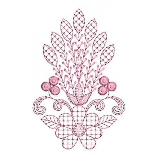 Traditional Applique Embroidery Design 22486