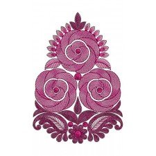 Floral Applique Embroidery Design 22487