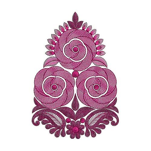 Floral Applique Embroidery Design 22487