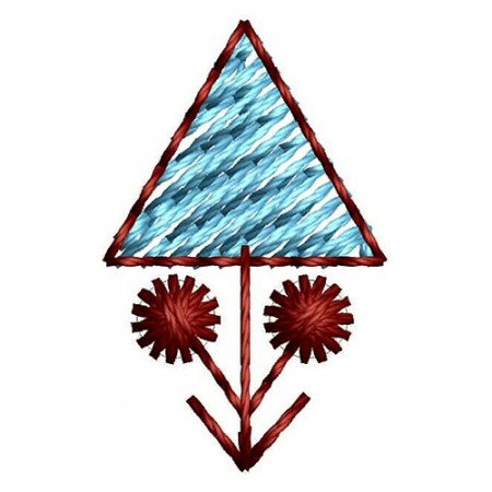 Triangle Pattern Applique Embroidery Design 22571