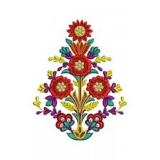 Mexican Flower Embroidery Design 22572
