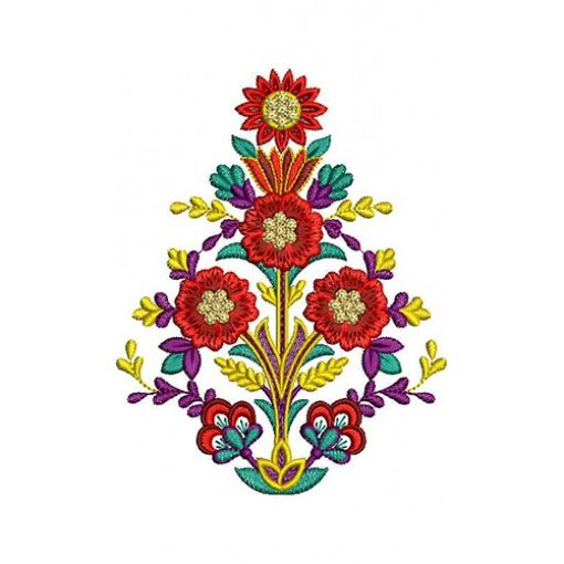 Mexican Flower Embroidery Design 22572
