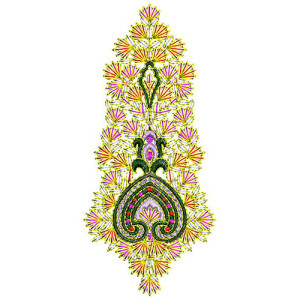 Kashmiri Traditional Applique Embroidery Design 22593