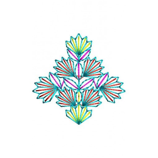 Kashmiri Style Applique Embroidery Design 22595