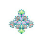 Kashmiri Style Applique Embroidery Design 22595